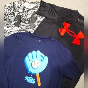 Bundle of boys under armour shirts size large